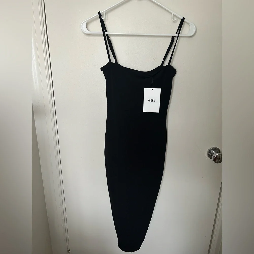 NET Nookie Charlize Black Women's Midi Dress Medium - Picture 4 of 6